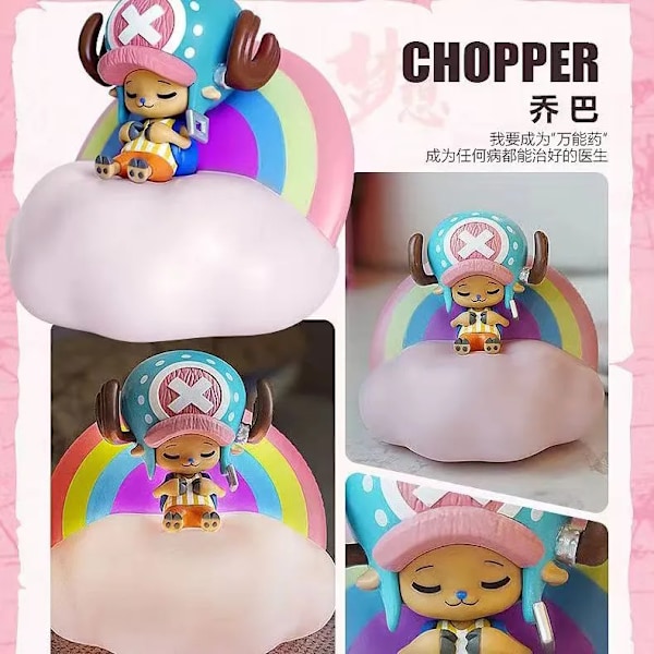 One Piece Luffy Zoro Nami Sanji Nat Lys Anime Figur Lampe Blødt Lys Soveværelse Sengebord LED Lys Værelse Børn Legetøj Gave