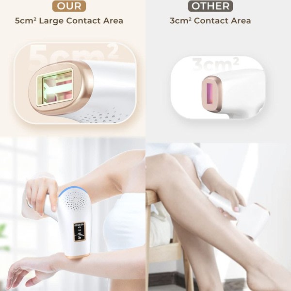 Blinker IPL Hårfjerner Laser Ansigtsbehandling Krop Arme Bikini LCD Display Epilator