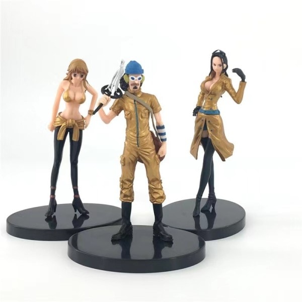 One Piece 9pcs/set 9-23CM Luffy Golden City Theater Edition Tony Tony Chopper Zoro Nami Action Figures