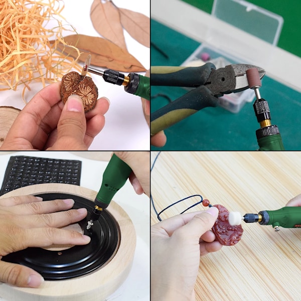 USB laddning Variabel Hastighet Mini Slipmaskin Roterande Verktyg Kit Kvarn Set med 173 bitar Gravering Tillbehör Kit
