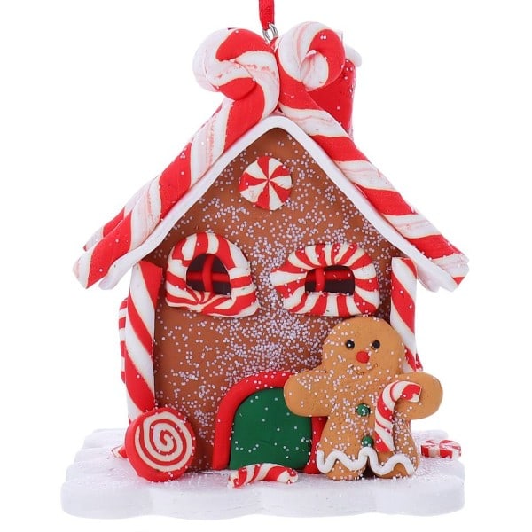 Polymer Leir Jule Hus Hengende Anheng Xmas Tre Festival Scene