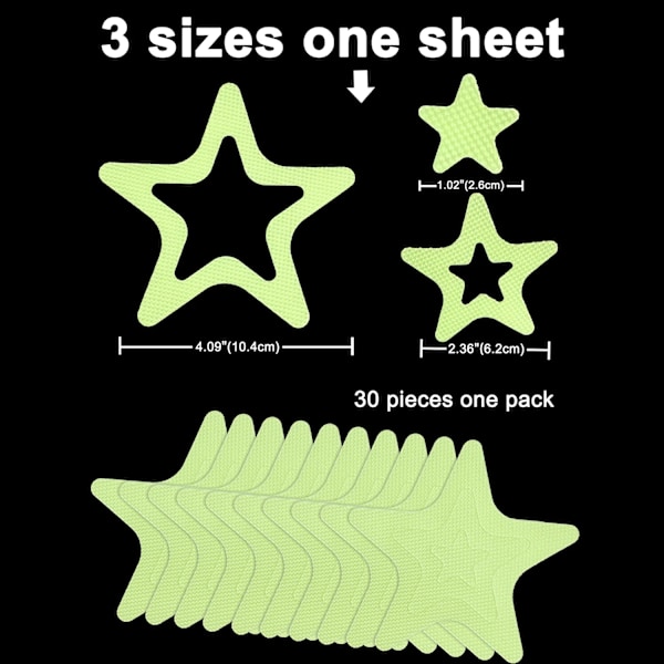 30 stykker Fluorescens  Anti-slip Tape