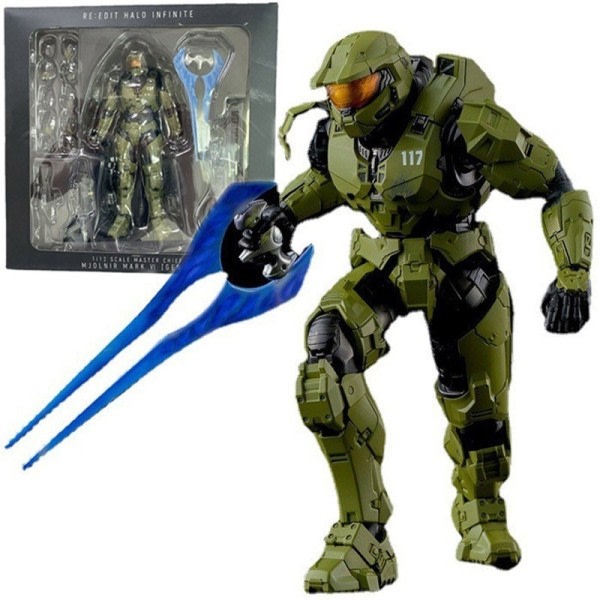 Halo Infinate Master Chief Action Figur Modell Kit Desk Decocation Doll Leksaker