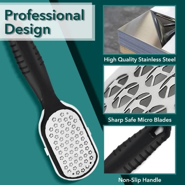 1 bitar Professionell Rostfritt Stål Callus Remover Fot File Scraper Pedikyr Verktyg