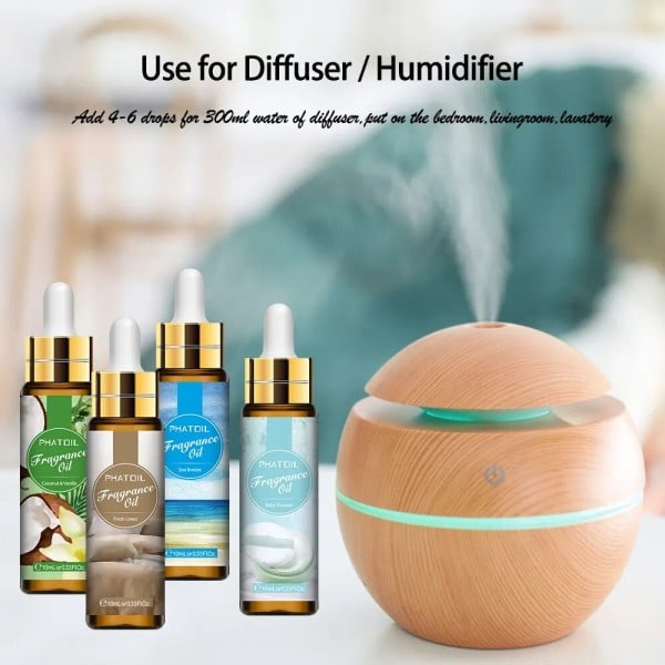 10ml med Dropper Kaffe Sea Breeze Duft Olje for Gjør det selv Hjem Parfyme Diffuser