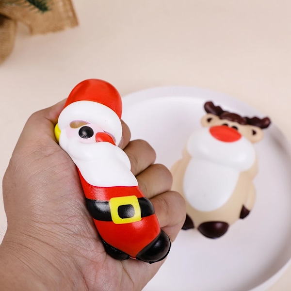 Jul leksaker tomten snögubben squishy stress bollar långsamt stigande avlastning leksaker