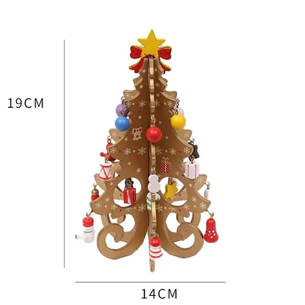 Kreativ Gør-det-selv Træ Jule Træ Vindue Butik Indkøbscenter Desktop Display Rekvisitter Ornament