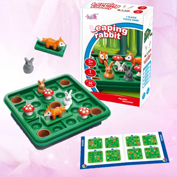 Bunny Bouncing Game Børn Puslespil Bræt Checkers Legetøj