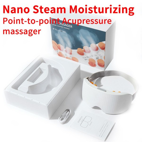 Nano Steam Silmä Hieronta Silmän hoito Lämmitys Bluetooth Musiikki Väsymyksen lievitykseen ja tummia ympyröitä