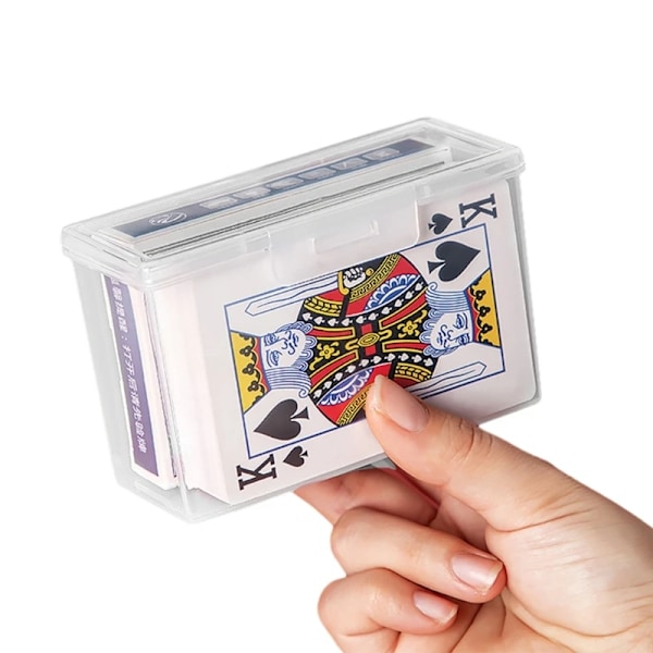 Tom Spillekort Lagring Eske Plast Spillekort Etuiet Holder Snaps Lukket
