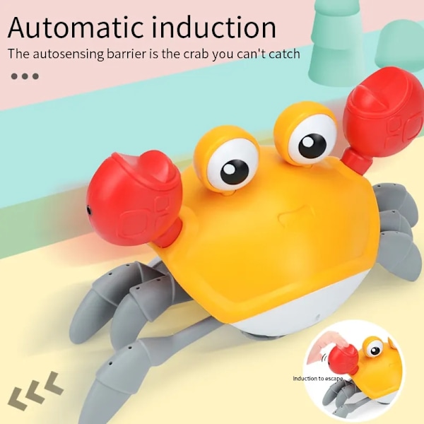 Sensing Crawling Crab Make Time Baby Toys Interactive Waling Dancing Toy with Music Ljud och Lights