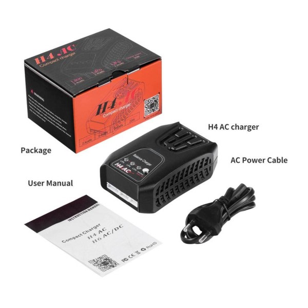 Mini Lading Balanse lader H4 AC For Batteri Lomme Type RC lader