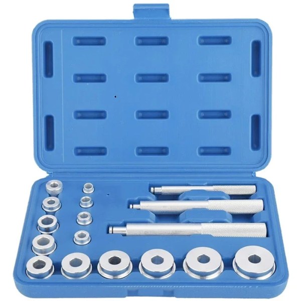 17 bitar Aluminium Hjul Bearing Race & Seal Bush Driver Set Garage Verktyg Kit w/Case