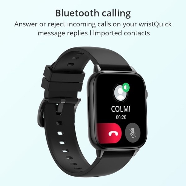 C60 Smartwatch 1,9 tommer Fuld Skærm Bluetooth Opkald Hjerte Søvn Monitor 19 Sport Modeller Smart Ur