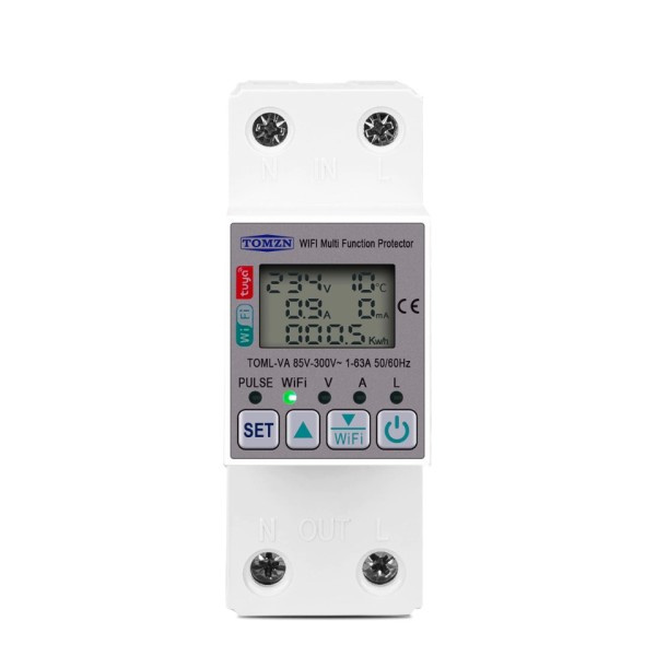 smartlife WIFI Energi Mätare Kwh Mätare brytare Timer med spänning ström och läckageskydd