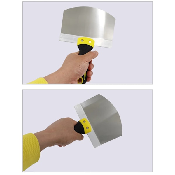 Rostfritt stål spackel kniv vägg färg gips spackel båge aska skyffel färg matning fyllning skrapa blad spatel bygg verktyg