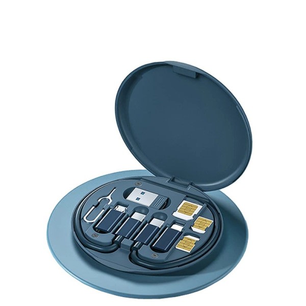 Mini Data kaapeli setti tallennus 60W pikalataus monitoimi data kaapeli matkapuhelin puhelin pidike säilytyslaatikko