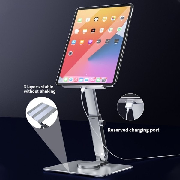 Legering Sklidende stang tilbagetrækbar foldbar tablet stander holder
