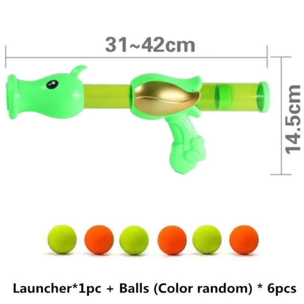 Interactive Cat Toy Ball Ärta Aerodynamisk Shooter Katter Lek Hundar Mjuk Bomb Launcher Kattunge Leksaker