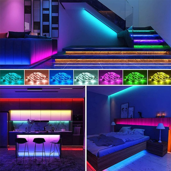Bluetooth LED Strip lampor 5050 RGBW Fjärrkontroll kontroll panel strömförsörjning tejp diod LED neon natt ljus