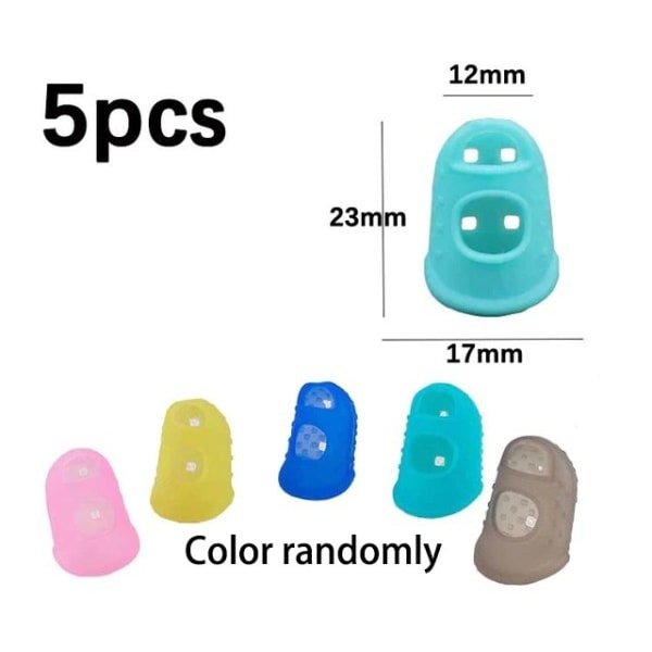 5st Multifunktionell Silikon Fingerringar Uthåliga Andningsbara Skyddande Finger Sleeve
