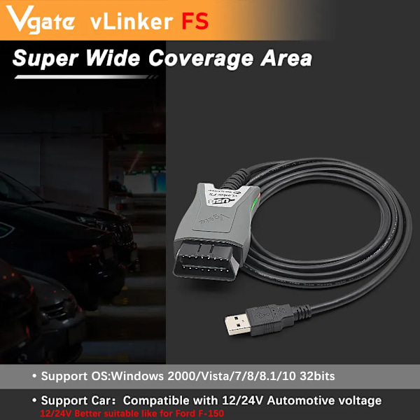 ELM327 vLinker FS USB OBD2 Scanner Bil Auto  Diagnostic Værktøj Automotive Scannere