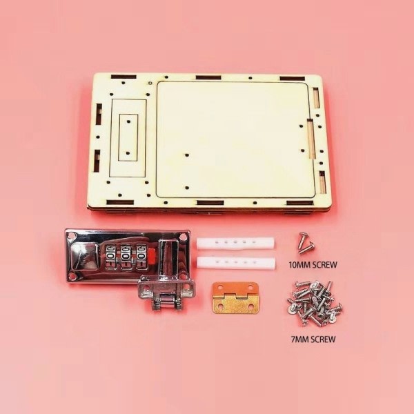 Luova teknologia puinen Gizmo DIY mekaaninen lukko laatikko salasana palapeli lelut