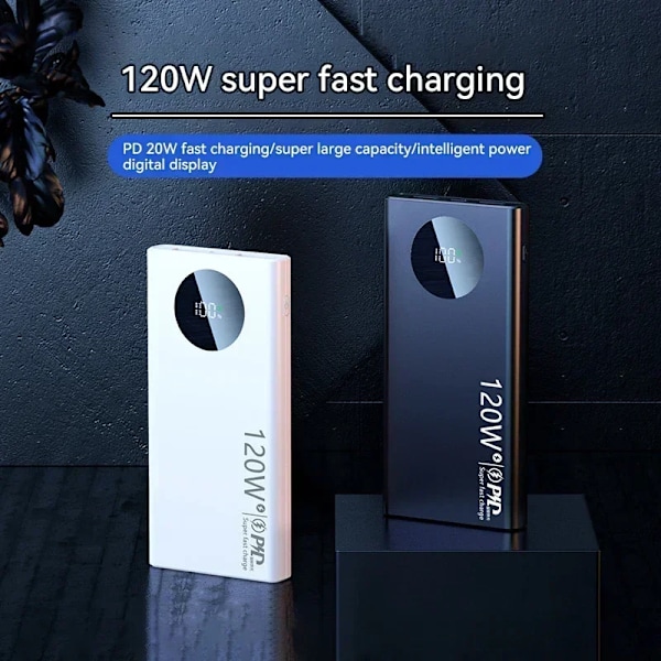 120W 50000mAh korkea kapasiteetti virta pankki nopea lataus virtapankki