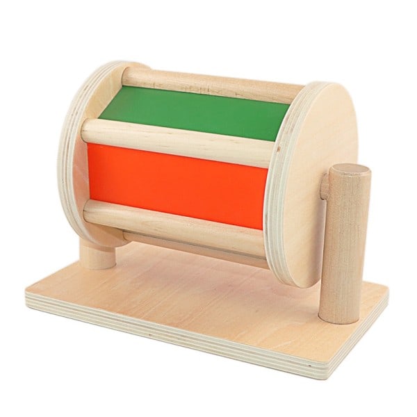 Montessori Materiaalit Puu Sensory Spinning Rum  peili äänet rumpu opetus lelut