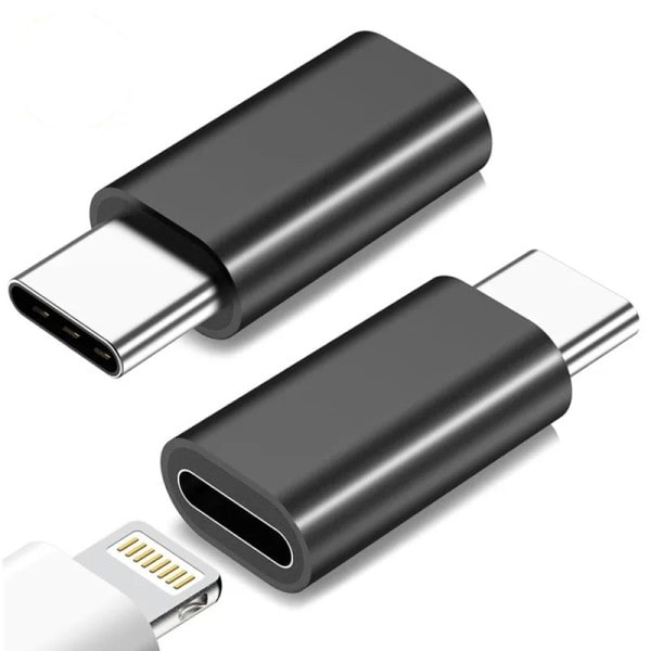 3 bitar Lightning Kvinna Till USB C Hane Laddare Adapter