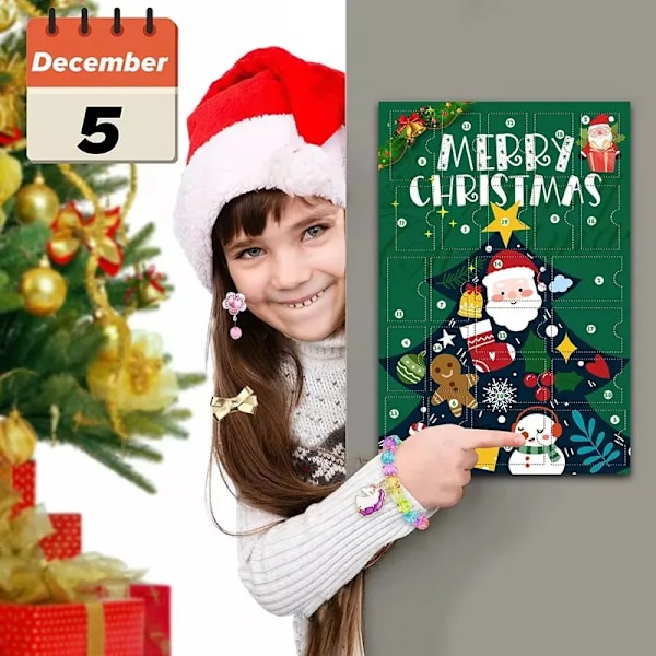 Jul advent kalender hår tilbehør advent kalender for piger 2024 jul nedtælling kalender