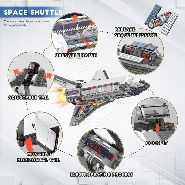 Space Legetøj MOC Space Shuttle Model Model Model Klodser