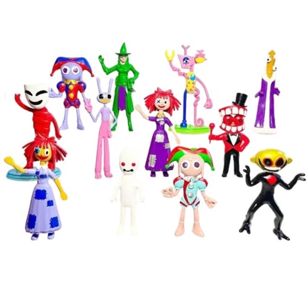 12 stykker Digital Cirkus Figur Action PVC Model Høj kvalitet Legetøj Skrivebord Dekor Samling