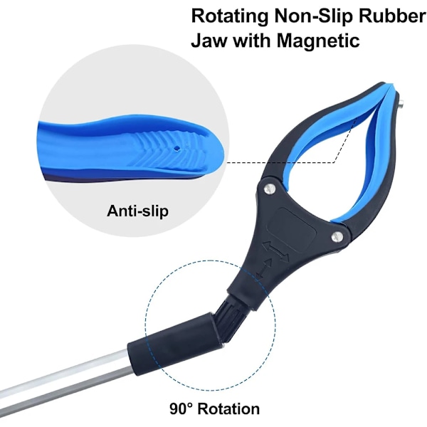 Hopfällbar Gripper Förlängare Hand Verktyg Sträp Reachers Plockers Samfällbar Skor Reacher Grabber Pick Up Verktyg