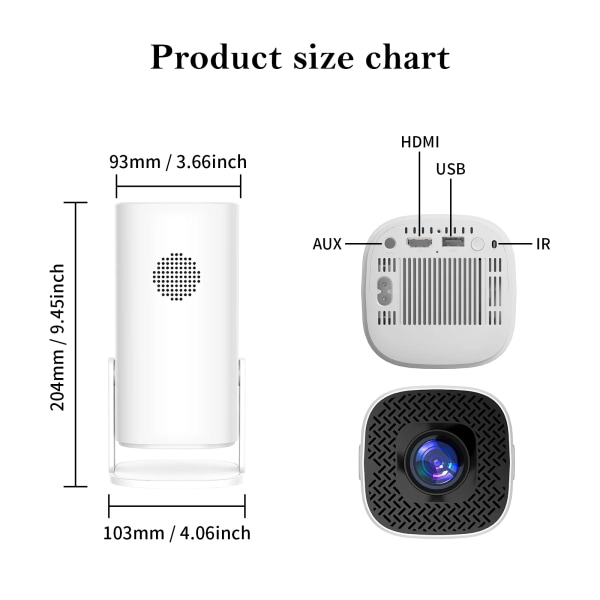 P30 Smart Mini Projector Android 11 WiFi6 Support 4K 1080P BT5.0 Projector