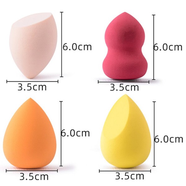 7 PCS Kosmetik Ägg Smeta Smink Super Mjuk Puff Set Päronformad Verktyg svamp