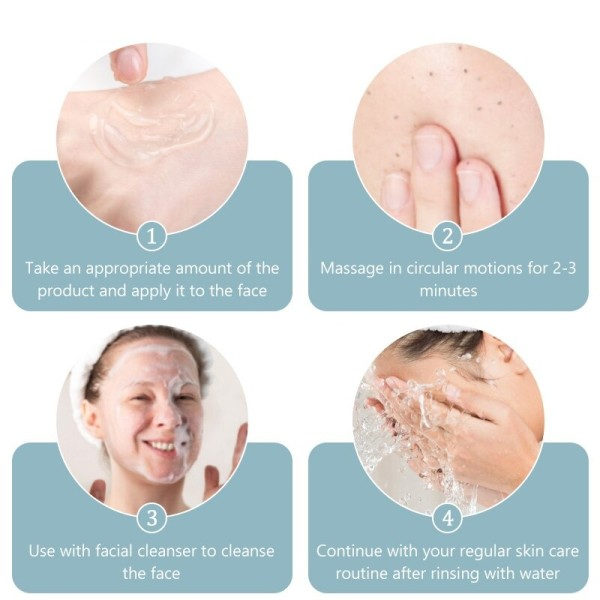 Ansigt Exfoliator Honning Peeling Gel Shrink Porer Ansigts-scrub Fugtgivende