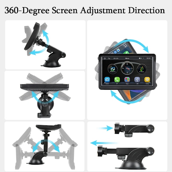 7 tuuman kannettava kosketusnäyttö USB AUX Android Auto auto radio multimedia video soitin