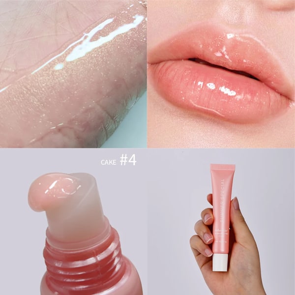 4 bitar  Läpp Balm Djup Fuktgivande Läpp Glaze Utjämnande Läpp Liner