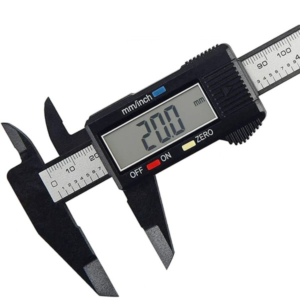 150 mm Elektronisk Digital Caliper Carbon Fiber Dial Vernier Caliper Gauge Mikrometer Måle Værktøj Digital Lineal