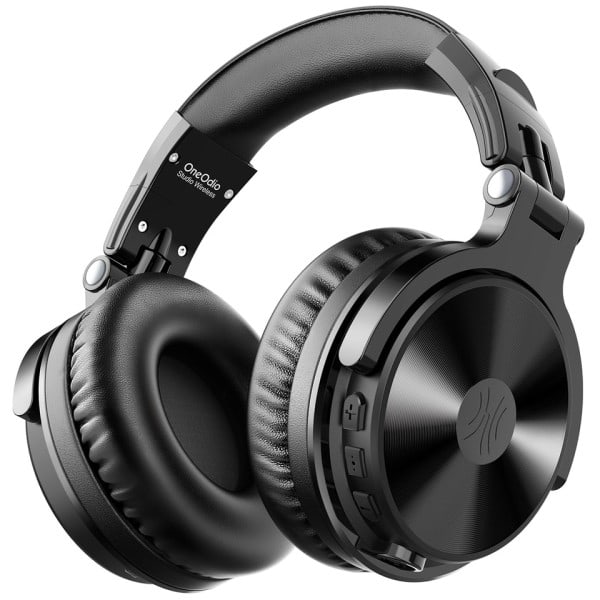 Bluetooth trådløs hodetelefoner med mikrofon 110 timer foldbar over øre bluetooth 5.2 headset