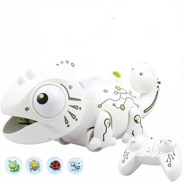 RC Kameleon 2,4GHz Robotisk Intelligent Dinobot Leketøy Fjernkontroll Kameleoner Dinosaur Leker