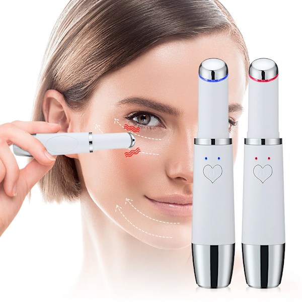 Ögon Ansiktsbehandling Massager Penna USB Uppvärmning Eliminera Ögon påsar Puffy Mörk Circle Anti-ageing rynkor Lifting Ansiktsbehandling Ögon Hudvård