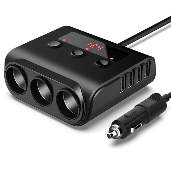 120W savuke sytytin sovitin pikalataus 3.0 12V/24V 3-pistoke virta jakaja DC pistorasia 8.5A 4 USB portit