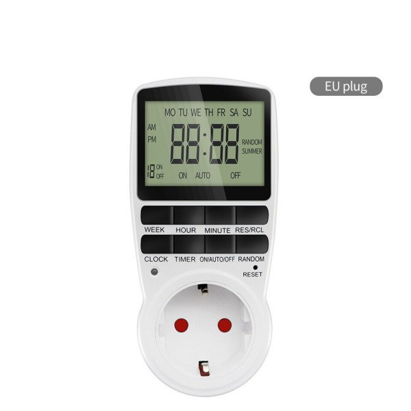 Digital Timer Switch Elektronisk 12/24 Time Programmerbar Timing Socket