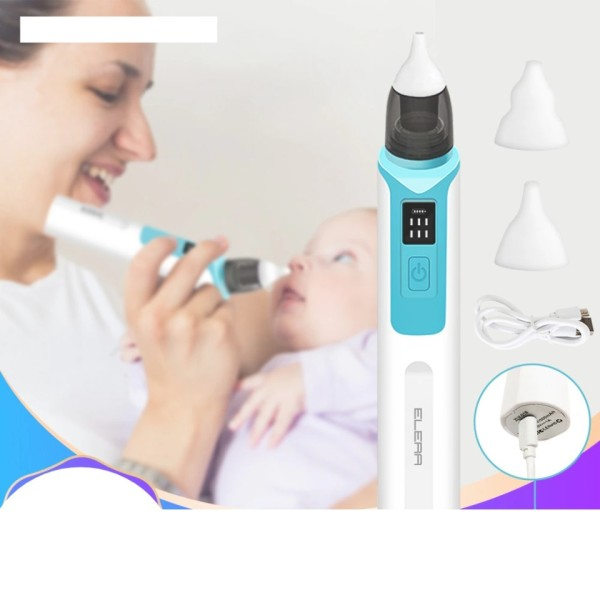 Genopladelig Baby Næse Renser Silicone Justerbar Sug Elektrisk Barne Næse Aspirator