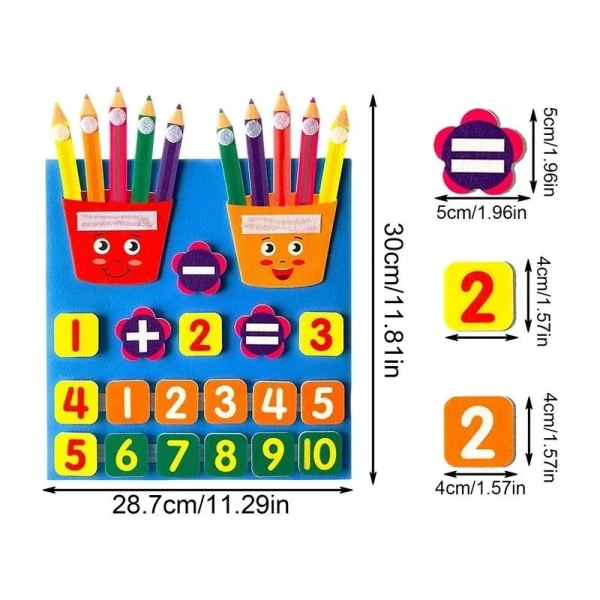 11,8*11.3 In Kid Montessori Blyant Shape Legetøj Fit Finger Tal Matematik Legetøj Børn Tælle Tidlig Læring for Småbørn