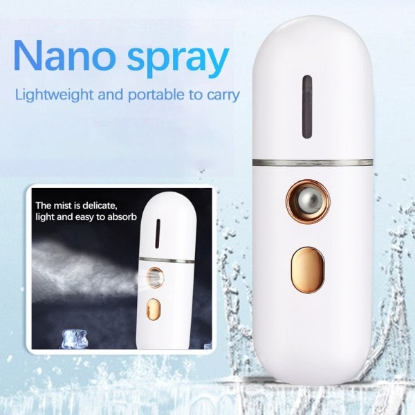 Nano ansiktssprøyte USB luftfukter oppladbar ansiktsdamper