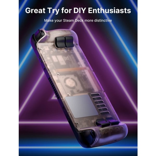 Läpinäkyvä taka levy Steam dekkiin,  DIY Clear Edition Vaihda Shell kotelo setti