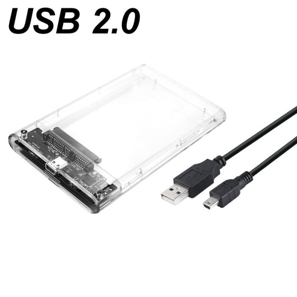 HDD kotelo 2,5 tuuman sarja portti SATA SSD kiintolevy kotelo tuki 6 Tt läpinäkyvä mobiili ulkoinen HDD